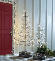 Plow & Hearth Home Accents | Indoor Living Indoor/Outdoor Globe Lighted Branch Garland With 48 Lights