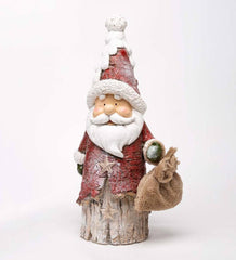 Plow & Hearth Home Accents | Indoor Living Indoor/Outdoor Holiday Lighted Woodland Santa Statue