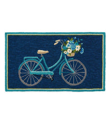 Plow & Hearth Home Accents | Indoor Living Indoor/Outdoor Hooked Bicycle Accent Rug