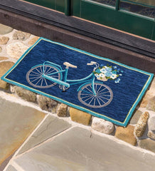 Plow & Hearth Home Accents | Indoor Living Indoor/Outdoor Hooked Bicycle Accent Rug