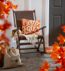 Plow & Hearth Home Accents | Indoor Living Indoor/Outdoor Hooked Hello Fall Throw Pillow