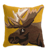 Plow & Hearth Home Accents | Indoor Living Indoor/Outdoor Hooked Polypropylene Moose Throw Pillow