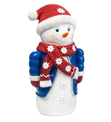 Plow & Hearth Home Accents | Indoor Living Indoor/Outdoor Lighted Snowman Shorty Statue