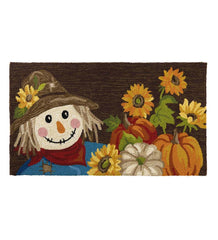 Plow & Hearth Home Accents | Indoor Living Indoor/Outdoor Scarecrow Hand Hooked Polypropylene Accent Rug