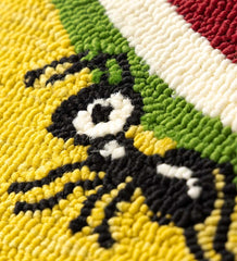 Plow & Hearth Home Accents | Indoor Living Indoor/Outdoor Summer Picnic Ants Hooked Polypropylene Accent Rug