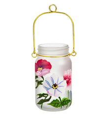 Plow & Hearth Home Accents | Indoor Living Led Vivid Bouquet Mason Jar Lantern