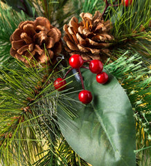 Plow & Hearth Home Accents | Indoor Living Lighted Faux Greenery Snowflake Holiday Accent