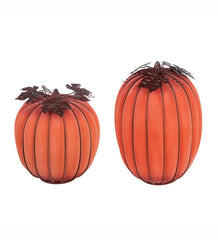 Plow & Hearth Home Accents | Indoor Living Lighted Glass Pumpkins, Set Of 2