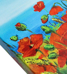 Plow & Hearth Home Accents | Indoor Living Lighted Poppies Outdoor Safe Canvas Wall Art With Timer