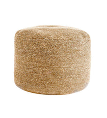 Plow & Hearth Home Accents | Indoor Living Melia Jute Pouf - Black