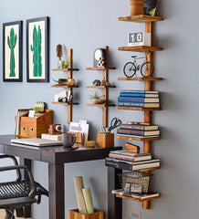 Plow & Hearth Home Accents | Indoor Living Mini Teak Wall Shelf