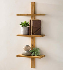 Plow & Hearth Home Accents | Indoor Living Mini Teak Wall Shelf
