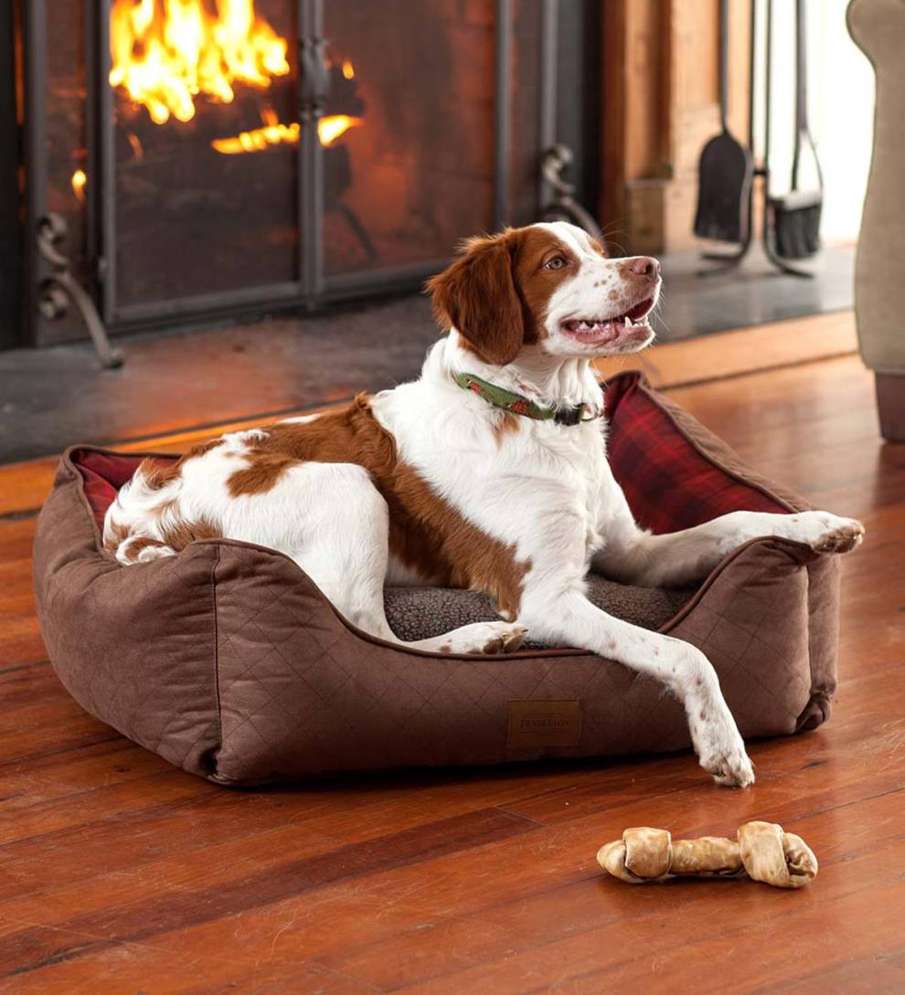 Plow & Hearth Home Accents | Indoor Living Pendleton Kuddler Pet Bed In Ombre Plaid