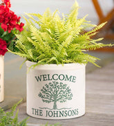 Plow & Hearth Home Accents | Indoor Living Personalized Tree Of Life Crock - Black