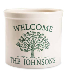 Plow & Hearth Home Accents | Indoor Living Personalized Tree Of Life Crock - Black