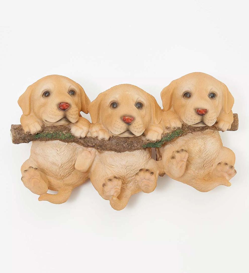 Plow & Hearth Home Accents | Indoor Living Puppies On A Branch Wall Art - Puppies