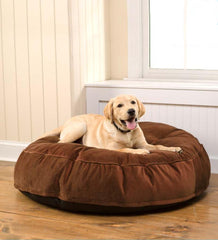 Plow & Hearth Home Accents | Indoor Living Round Tufted Plush Velvet Pet Bed