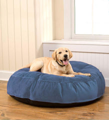 Plow & Hearth Home Accents | Indoor Living Round Tufted Plush Velvet Pet Bed