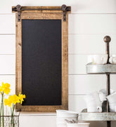 Plow & Hearth Home Accents | Indoor Living Rustic Barn Door Chalk Board Message Center
