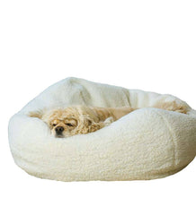 Plow & Hearth Home Accents | Indoor Living Sherpa Puff Ball Pet Bed