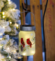 Plow & Hearth Home Accents | Indoor Living Solar Cardinal Mason Jar Light
