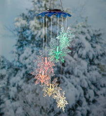 Plow & Hearth Home Accents | Indoor Living Solar Snowflakes Mobile