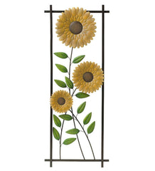 Plow & Hearth Home Accents | Indoor Living Sunflower Garden Metal Trellis/Wall Art