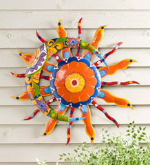 Plow & Hearth Home Accents | Indoor Living Talavera Sun And Moon Painted Metal Wall Art