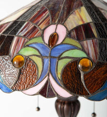 Plow & Hearth Home Accents | Indoor Living Tiffany-Inspired Stained Glass Dual-Bulb Floor Lamp