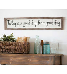 Plow & Hearth Home Accents | Indoor Living Today Is A Good Day Wooden Wall Art