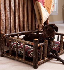Plow & Hearth Home Accents | Indoor Living Usa-Made Handcrafted Hickory Dog Rail Bed