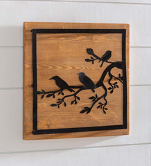 Plow & Hearth Home Accents | Indoor Living Wood And Laser Cut Metal Birds Wall Art