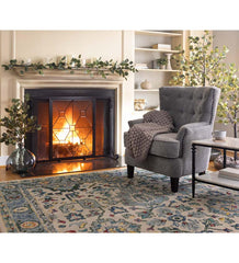 Plow & Hearth Home Office | Indoor Living Beverly Tufted Accent Chair With Nailhead Trim - Ash