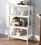 Plow & Hearth Home Office | Indoor Living Farmhouse Four-Tier Shelf Bookcase - Antique Chestnut