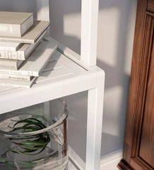 Plow & Hearth Home Office | Indoor Living Farmhouse Four-Tier Shelf Bookcase - Antique Chestnut