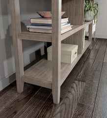 Plow & Hearth Home Office | Indoor Living Farmhouse Two-Shelf Console Bookcase - Walnut