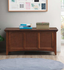 Plow & Hearth Home Office | Indoor Living Hinged Paneled Storage Chest/Console - Antique Black