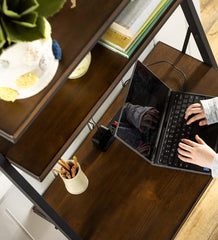 Plow & Hearth Home Office | Indoor Living Three Position Adjustable Ladder Desk With Charging Station