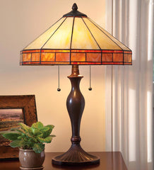 Plow & Hearth Home Office | Indoor Living Tiffany-Style Stained Glass Mission Style Table Lamp