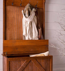 Plow & Hearth Hutches & Cupboards | Indoor Living Bowling Green Hall Tree With Storage Bench - Rustic Black