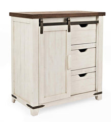 Plow & Hearth Hutches & Cupboards | Indoor Living Cape Charles Barn Door Wood Storage Cabinet - White