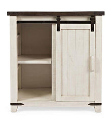 Plow & Hearth Hutches & Cupboards | Indoor Living Cape Charles Barn Door Wood Storage Cabinet - White