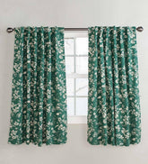 Plow & Hearth Insulated Curtains | Indoor Living Homespun Insulated Floral Damask Short Panel With Rod Pocket