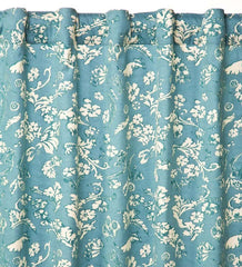 Plow & Hearth Insulated Curtains | Indoor Living Homespun Insulated Floral Damask Short Panel With Rod Pocket