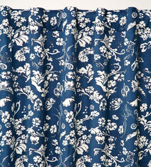 Plow & Hearth Insulated Curtains | Indoor Living Homespun Insulated Floral Damask Short Panel With Rod Pocket