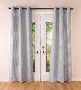 Plow & Hearth Insulated Curtains | Indoor Living Thermalogic Insulated Ticking Stripe Grommet Top Curtain Pairs