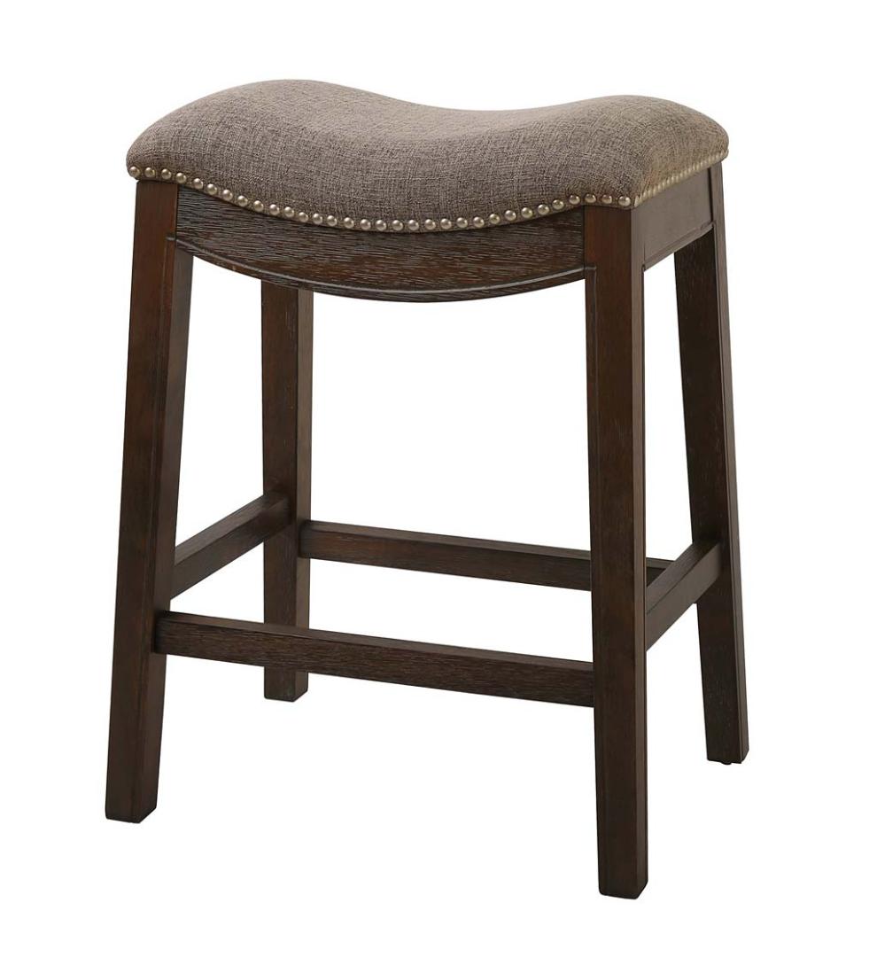 Plow & Hearth Kitchen & Bar Stools | Indoor Living Farmhouse Saddle Seat Bar And Counter Stools