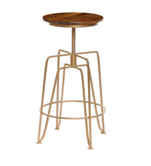Plow & Hearth Kitchen & Bar Stools | Indoor Living Hartsman Adjustable Height Stools, Set Of 2 - Gold