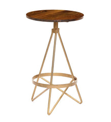 Plow & Hearth Kitchen & Bar Stools | Indoor Living Valentina Swivel Stool - Elm/Gold