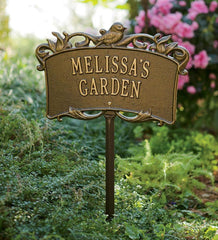 Plow & Hearth Memorial & Garden Plaques | Yard & Garden Personalized Aluminum Garden Sign - Bronze